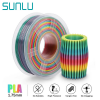 SUNLU 3D Filament PLA Rainbow Multi Color 3D Print Neat Winding